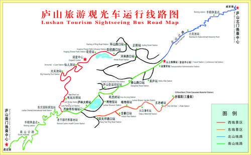 1.庐山的景点分布