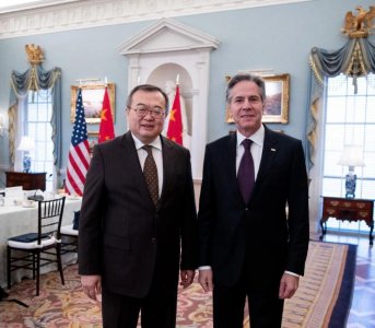 ​中联部部长刘建超会见美国国务卿布林肯