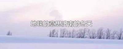 ​冬天地毯卖什么 济南的冬天里的地毯是什么意思