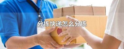 ​分拣快递怎么分拣视频 分拣快递怎么分拣