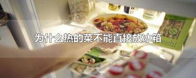 ​为啥热菜不能放冰箱 为什么热菜不能直接放冰箱