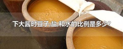 ​下大酱10斤豆多少水 做大酱一斤豆多少盐多少水