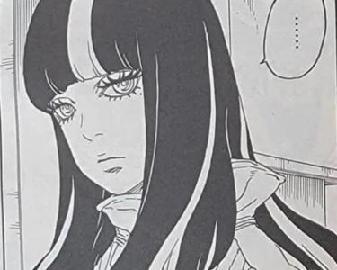 ​博人传漫画75话，艾达迪蒙的秘密揭晓，博人看到木叶未来灭亡画面