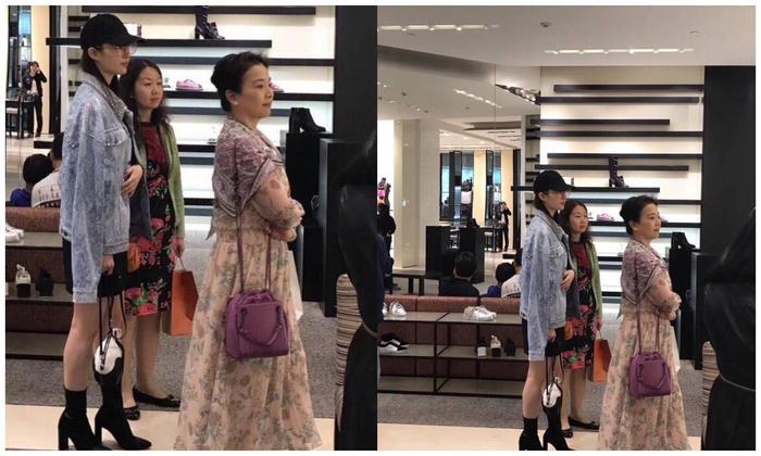 刘亦菲与妈妈商场购物，下身成亮点，网友：女神胖了？