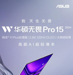 ​华硕 2024 款无畏 Pro15 骁龙 X Plus 版笔记本开售：6999 元