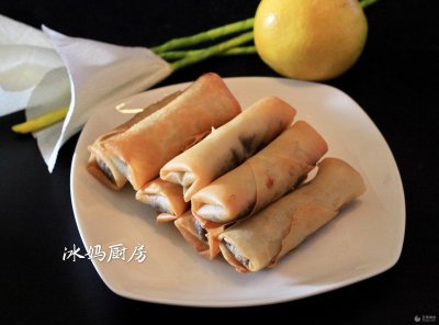 ​豆沙春卷的做法