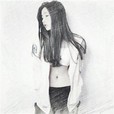 素描头像女生唯美伤感非主流