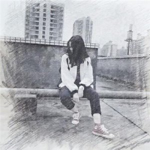 ​素描头像女生唯美伤感非主流