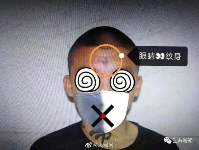 ​男子额头纹天眼求保佑被真天眼查获