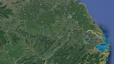 ​卫星地图上的安徽合肥，城市建成区很大，安徽第一城实至名归