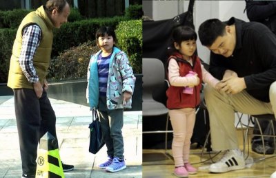 ​刘欢王中磊女儿腿长身材竟然也很棒，陆毅刘畅姚明女儿从小大长腿