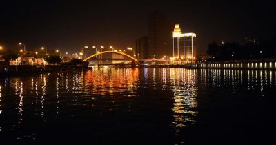 ​天津海河绚烂夜景