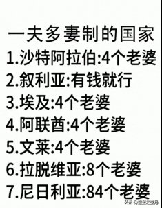 ​7个一夫多妻制的国家