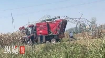 ​河南周口一收割机在玉米地撞倒铁塔，司机不幸身亡，当地警方已介入调查