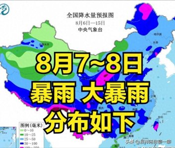​紧急关注！8月7日至8日，暴雨高温双重夹击，全国降雨分布图揭晓