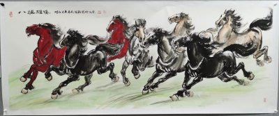 ​中国美协会员闻朝笔下的千里马