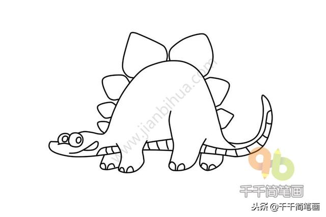 恐龙简笔画大全简单易学(恐龙简笔画教程)(21)