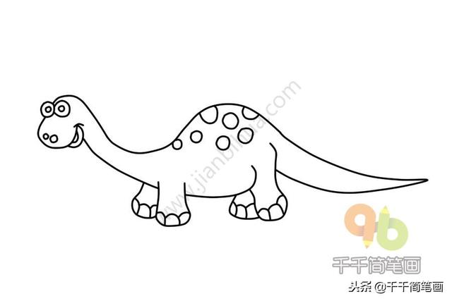 恐龙简笔画大全简单易学(恐龙简笔画教程)(17)