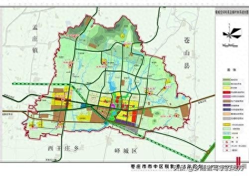 高清!山东省枣庄市城市总体规划图,枣庄人收藏了