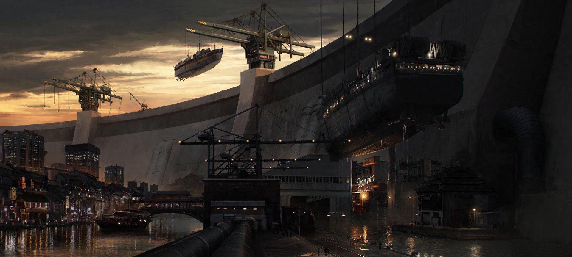 一组画面宏伟的科幻题材插画作品欣赏！有很多脑洞大开的创意设计